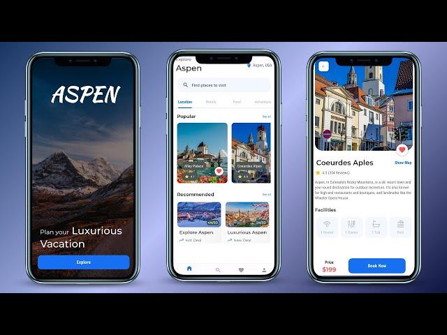 Travel App UI Design In Flutter - Flutter Travel App UI Design Tutorial