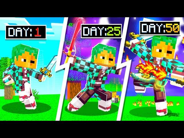 I Survived 100 Days As A Demon Slayer In Minecraft!