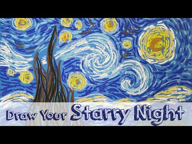 Paint Like Van Gogh - Paint Simply a Starry Night  - Fun Art for Kids