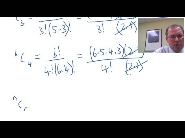 Using nCr to get the n,r formula