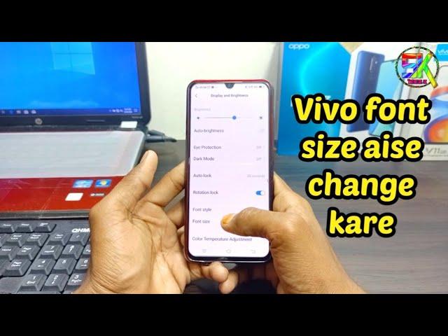 How to change vivo font size || Vivo font default size kese kare