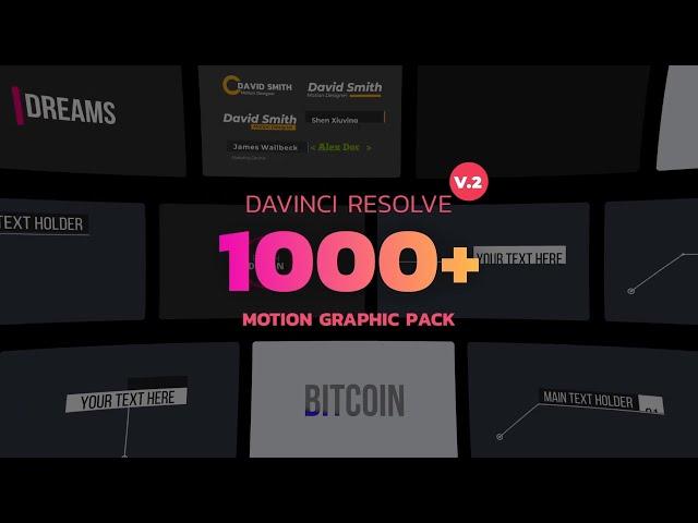 1000+ Motion Graphic Pack for Davinci Resolve by Yura Fresh Envato