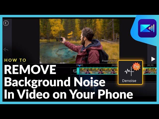 How to Remove Background Noise In Video with Denoise on Your Phone | PowerDirector Tutorial