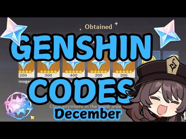 NEW GENSHIN CODES DECEMBER 2024!!!⭐️