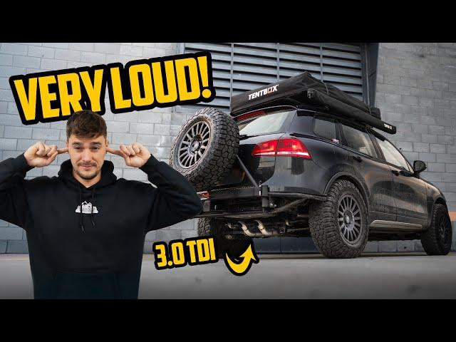 VW TOUAREG SOUNDS LIKE NISSAN GTR!  LOUD 7P 3.0 TDI V6!