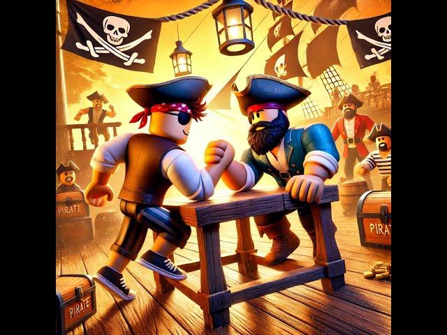 OPENING PIRATE KEYS AND PLAYING NEW PIRATE EVENT  IN ARM WRESTLE SIMULATOR OF ROBOLOX