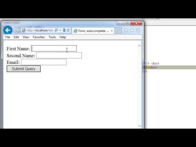 autocomplete Attribute of Form Field: HTML5