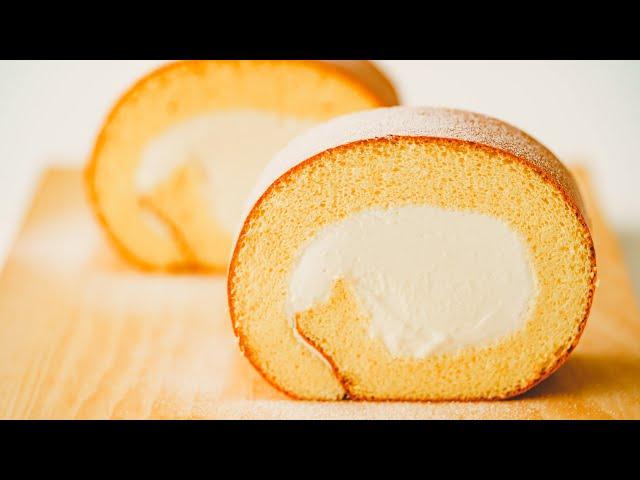 Japanese Roll Cake · Perfect Roll Cake Recipe · No Crack Swiss Roll Cake｜Ohyoo Cooking