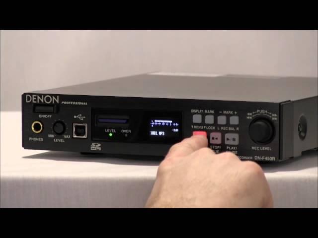 Denon Professional DN-F450R Solid State Audio Recorder Product Overview