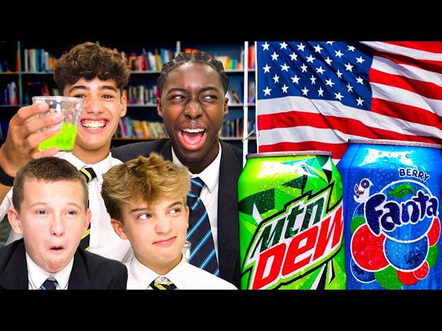 British Highschoolers try American Soft Drinks for the first time!