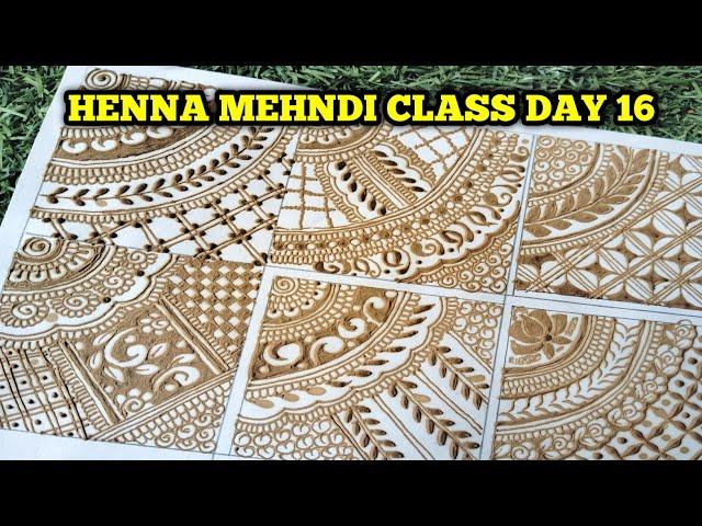 Henna mehndi class day 16|| learn basic details|| with zikra mehndi art