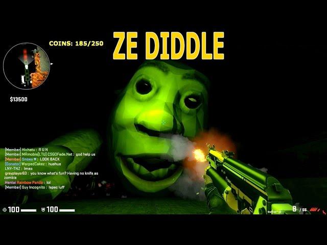 CS:GO - Zombie Escape Mod - ze_diddle_test3 - Test Map - First part - GFL