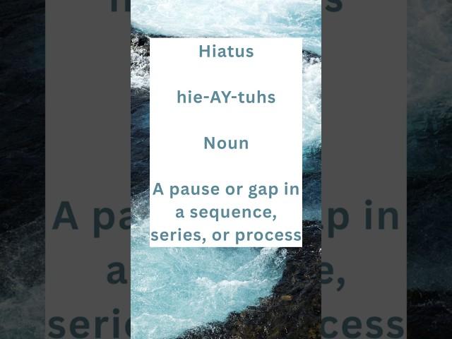 Mnemonic way to vocab mastery: Hiatus #shorts, #learnenglish, #english, #education, #mnemonic