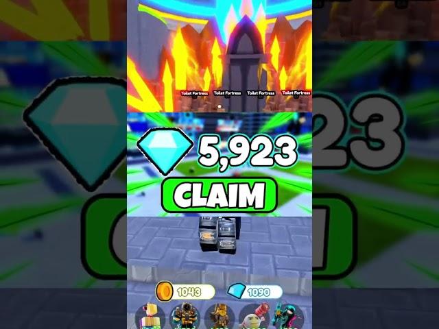 I Found A (SECRET) Way To Get Gems In Toilet Tower Defense! #shorts