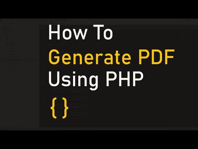 How To Generate PDF using PHP - Simple Tutorial (2021)