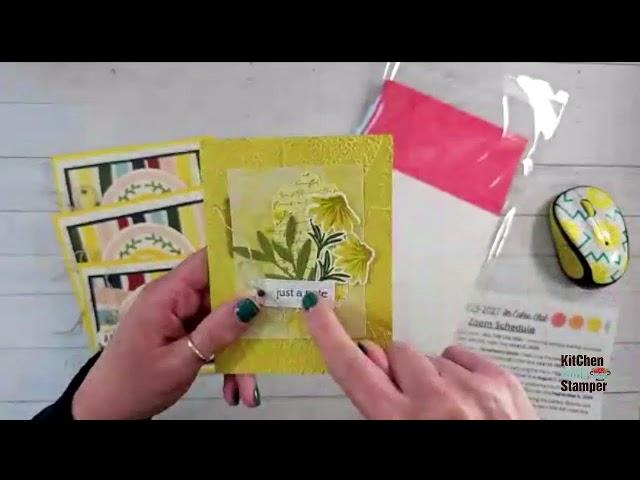 LIVE: Kitchen Table Stamper shares how to make a fun fold Z-Fold Stampin' Up! Sunshine Vibes