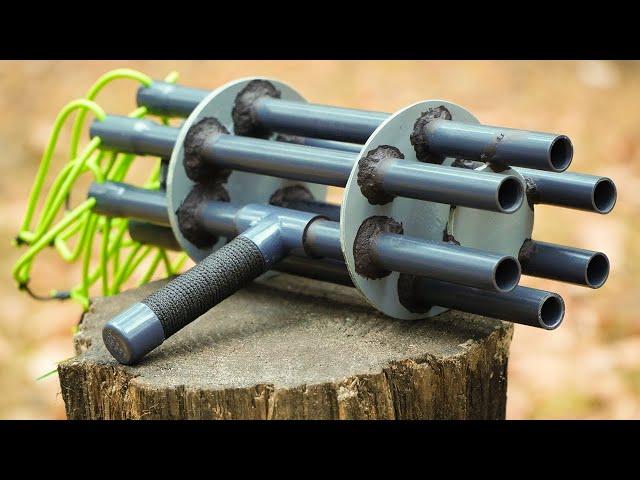 Six-Barrel Slingshot from PVC: A DIY Weapon of Chaos!