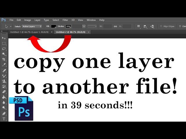 how to copy one layer to another file in Photoshop