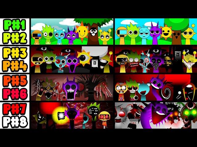 Incredibox Sprunki Mix All Phases: Phase 3 VS Phase 4 VS Phase 5 VS Phase 6 VS Phase 7 VS Phase 8