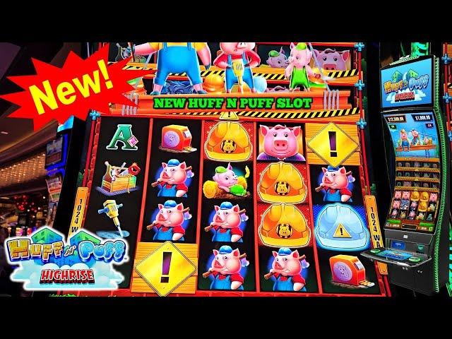 NEW SLOT! HUFF N PUFF HIGH RISE SLOT | New Hat Features | WINNING SESSION | New Las Vegas Slots 2025