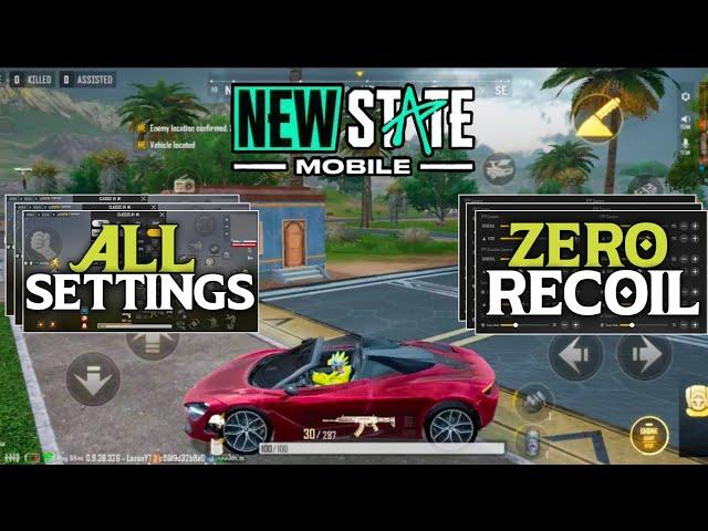 PUBG NEW STATE ZERO RECOIL SENSITIVITY AND ALL SETTINGS || 4 FINGER CLAW 0.9.39 update!