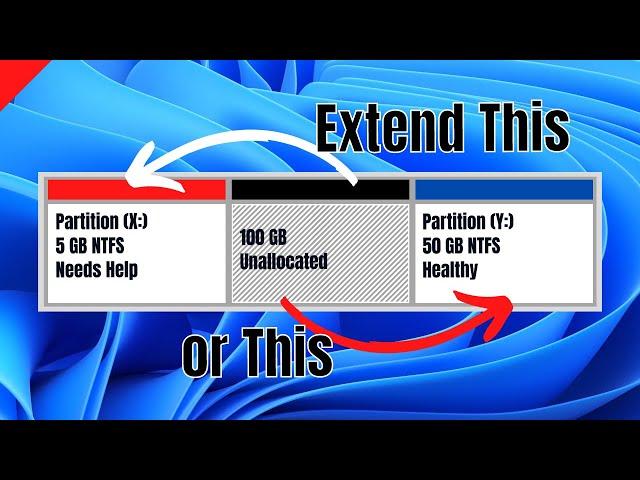 Extend a Drive in Windows When The Unallocated Space is to The Left, to The Right or Not Even Close