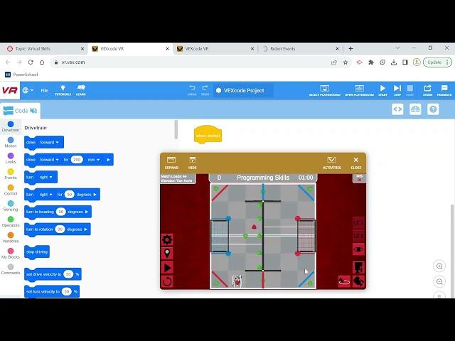 VEX Robotics Virtual Skills