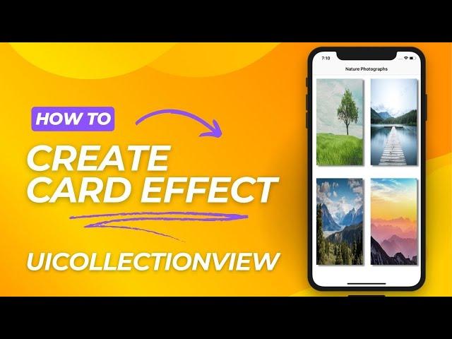 Card Effect in CollectionView with Shadow Offset in Swift 5 XCode | Hindi | iOS Application Easy