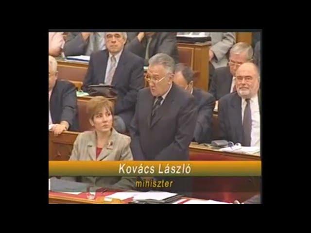 2002 - Kovács László a Trianon-évfordulón - Foreign Minister László Kovács on the Trianon Treaty