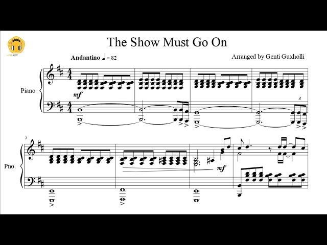 The Show Must Go On by Queen (Piano Solo/Sheets)