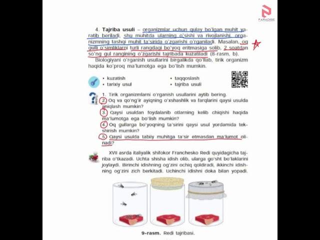 Biologiyaning o'rganish usullari