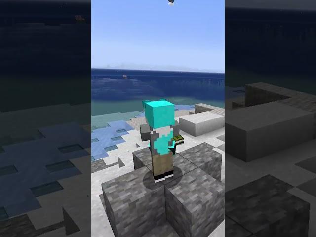 Minecraft VR- When you're scared of water #shorts