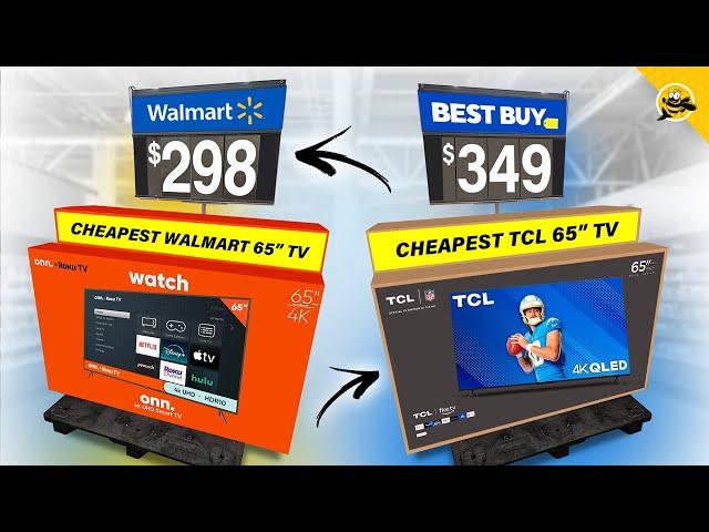 I Bought the CHEAPEST 65" TV from Walmart vs Best Buy!