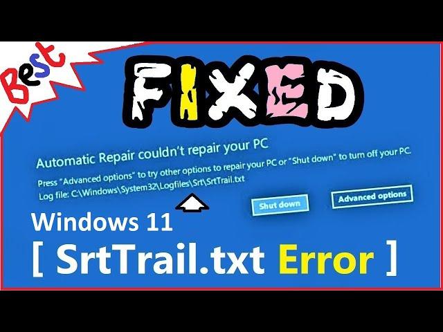 SrtTrail.txt Windows 11 FIX | How to Fix C /Windows/System32/LogFiles/srt/SrtTrail.txt