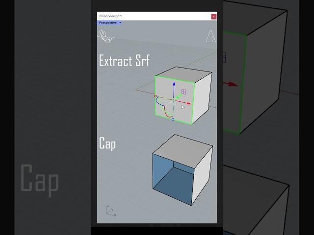 ExtractSrf - Cap - Rhino Tutorial #rhino3d #architecture