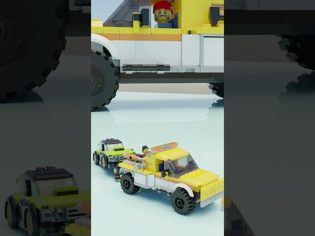 LEGO Tuning Set Animation | Tow Truck Rescue Loop! ASMR #lego #legobuild