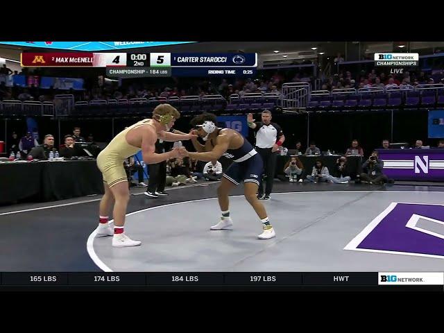 184lbs Penn State's Carter Starocci vs. Minnesota's Max McEneely | 2025 B1G Championship Match