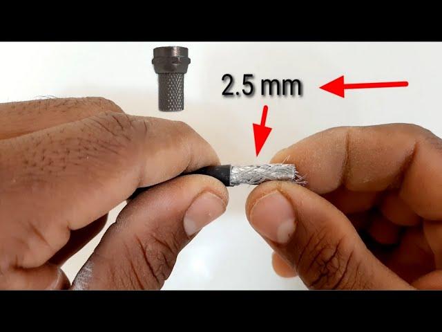 How to connect satellite LNB or coaxial cable to connector/dish