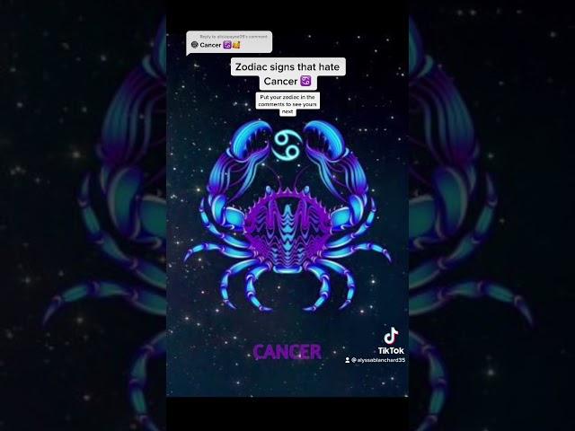 Zodiac signs that hate cancer ️