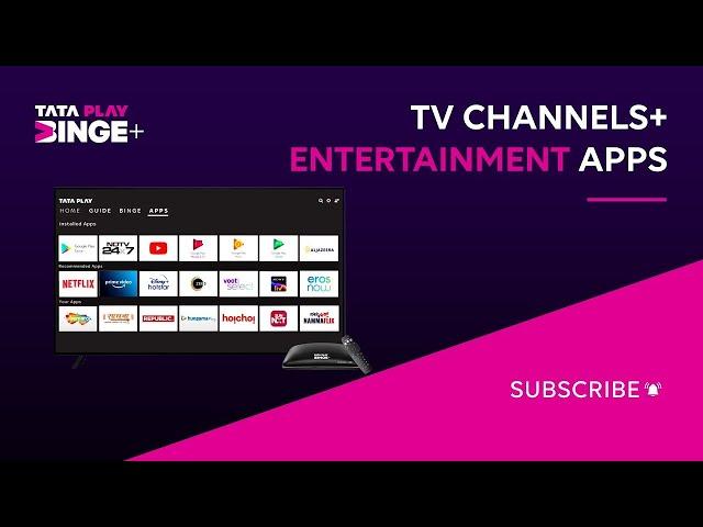 Tata Play Binge+ | Binge+ smart set-top-box | Enjoy 25+ premium apps and Amazon Prime Video