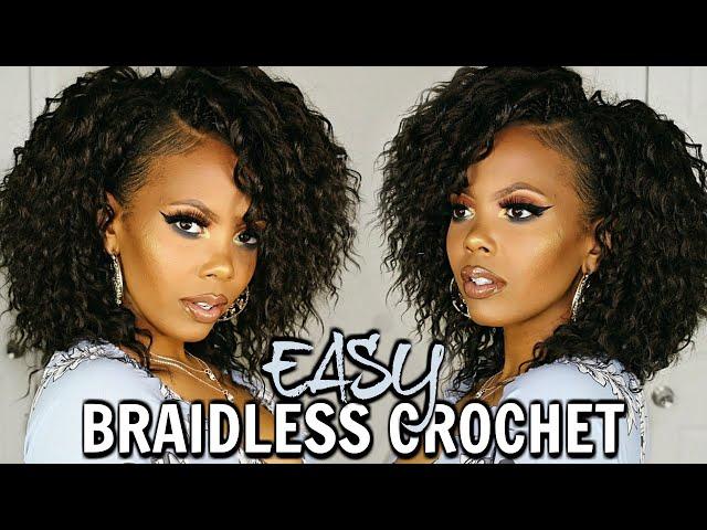 $16 FAST EASY BRAIDLESS CROCHET INSTALL| NO CORNROWS NO TENSION METHOD 4C HAIR + GIVEAWAY |TASTEPINK