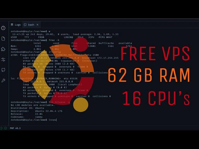 How to Create Free VPS 62 GB RAM + 16 CPU's