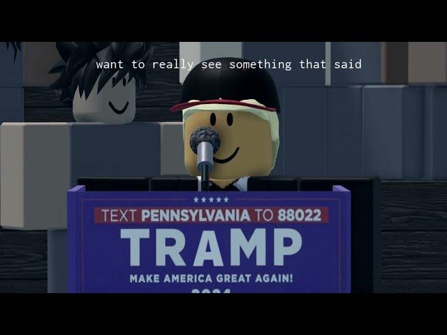 an assassination attempt on trump, but in roblox town.