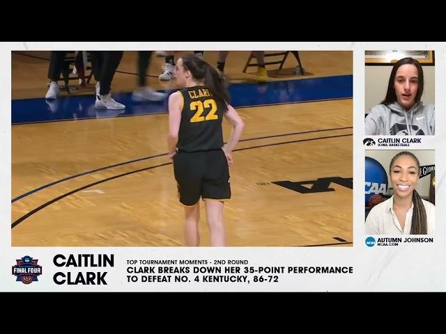 Iowa's Caitlin Clark breaks down her 35-pt performance against Kentucky