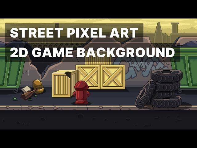 Street Free Pixel Background for Video Games