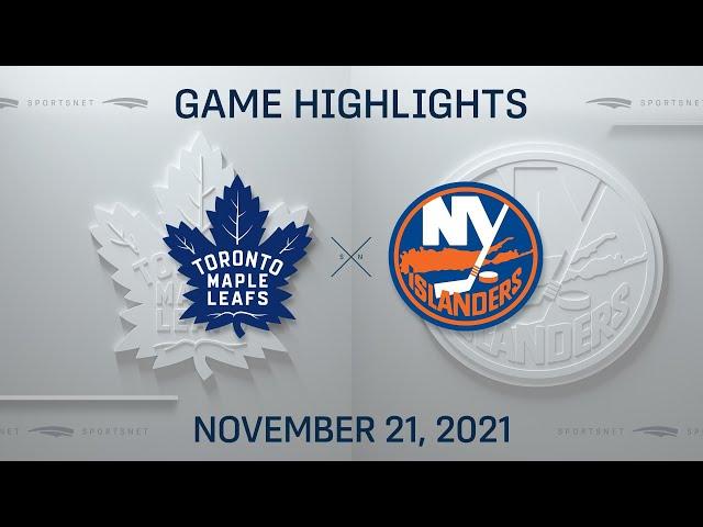 NHL Highlights | Maple Leafs vs. Islanders - Nov. 21, 2021