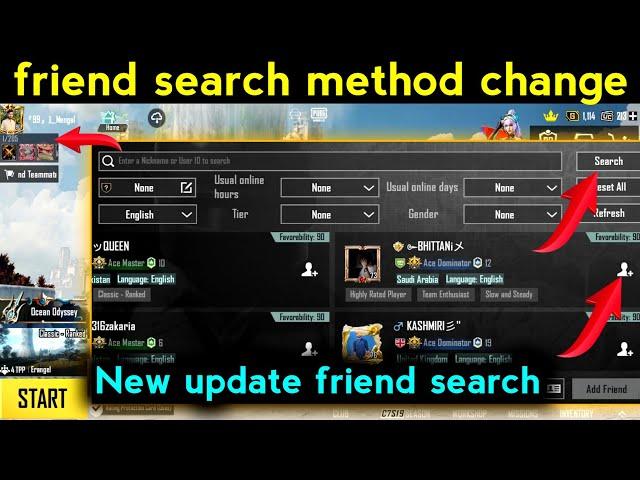 how to Pubg/bgmi me friends ko search kaise kare | how to add friend in pubg mobile New update