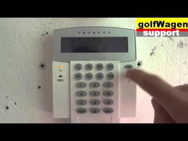 How to set Backlight on LCD keypad paradox SP5500, Magellan 55