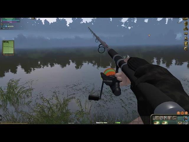 Atom Fishing 2. Карасиный пруд.Ловля зеркального карпа