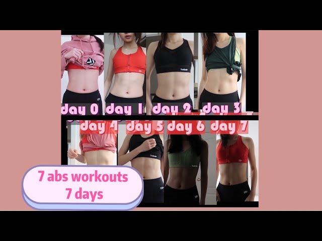 I tried 7 DIFFERENT abs workout in a week #shorts